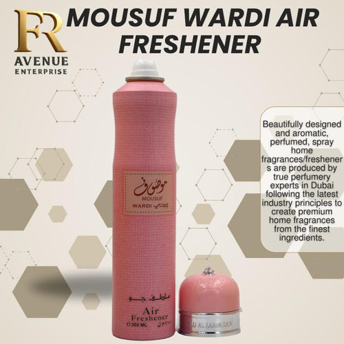 100% Original, MOUSUF Wardi Air freshener By Ard Al Zaafaran 300Ml