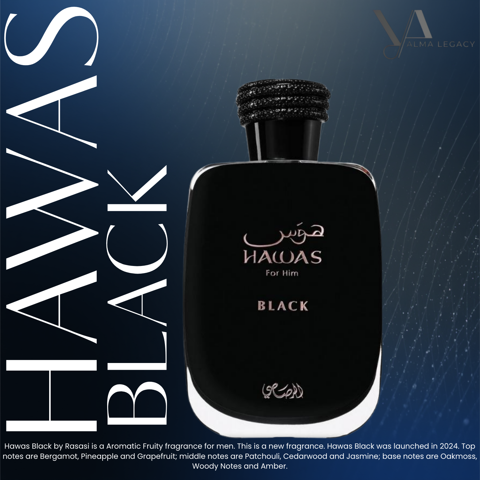 Hawas Black – Rasasi | Eau De Parfum for Men